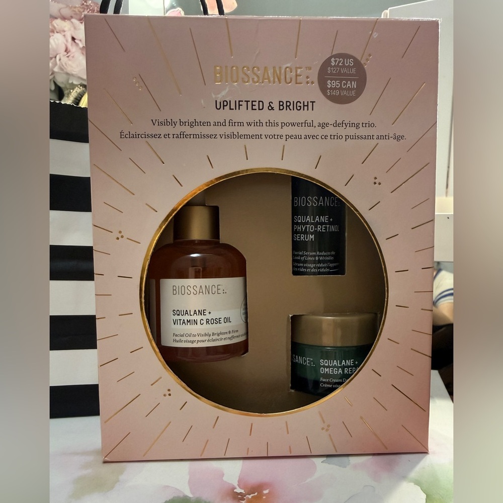 🎀 Biossance Uplifted & Bright Skincare Trio 🎀